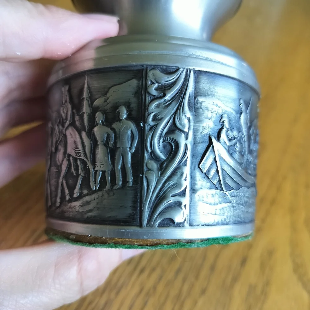 Vintage Astri Holthe Norwegian Pewter Candle Holder - 